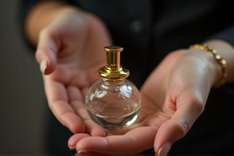Perfumer at work creating a fragrance